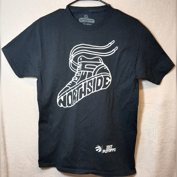 Entripy.com  Toronto Raptor 2017 NBA Playoffs Black Short Sleeve T-shirt - Picture 1 of 4